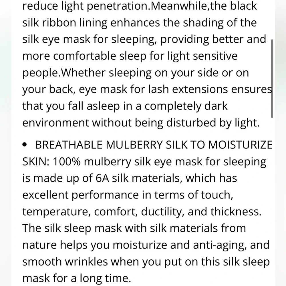 Silk Sleep Mask-Black-Adult OS